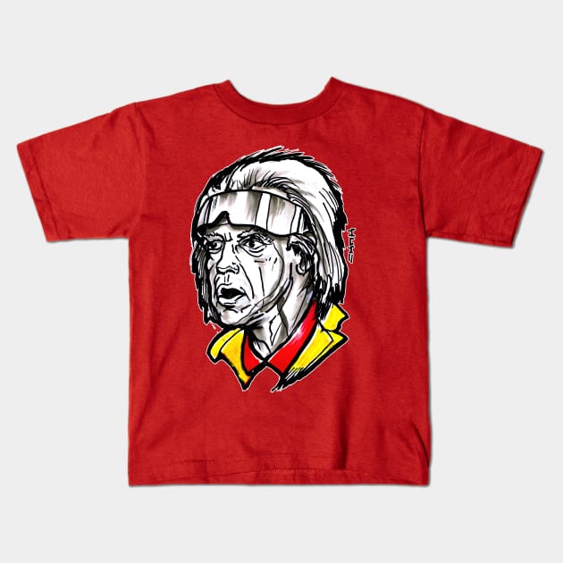 Great Doc Scott Brown Kids T-Shirt by sketchnkustom